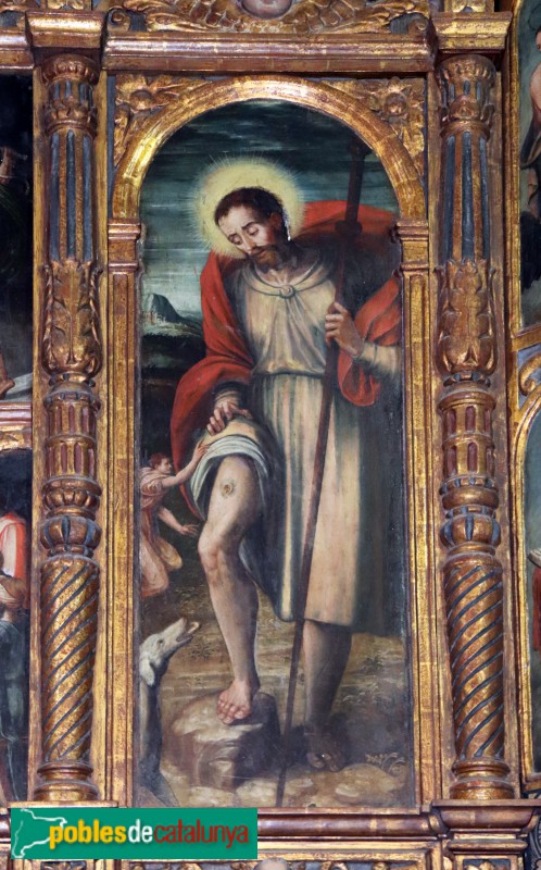 Vallmoll - Retaule renaixentista del Roser. Sant Roc
