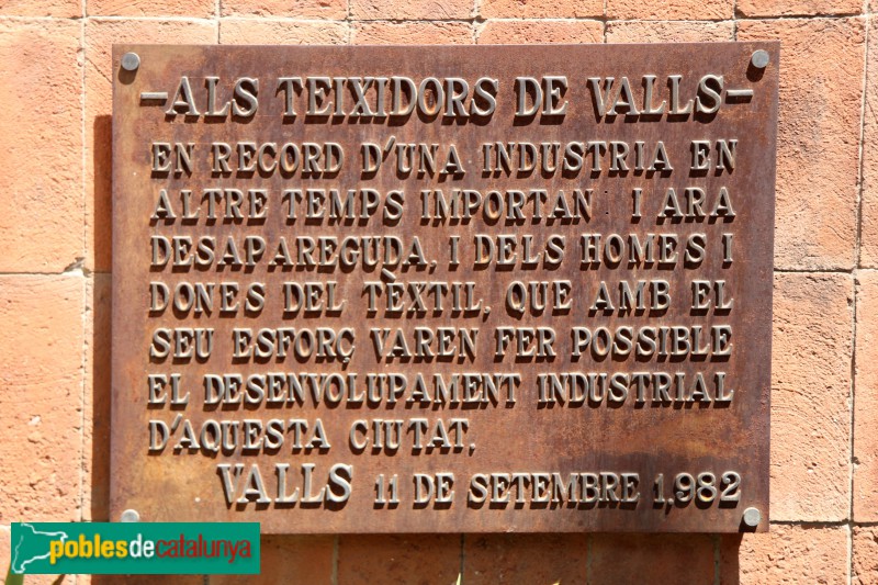 Valls - Monument als Teixidors de Valls