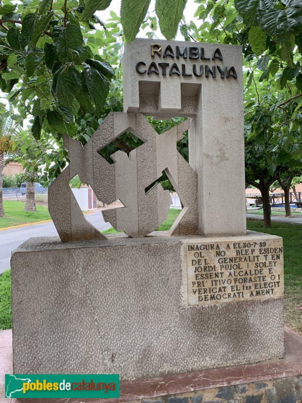 Camarles - Munument a la Rambla Catalunya