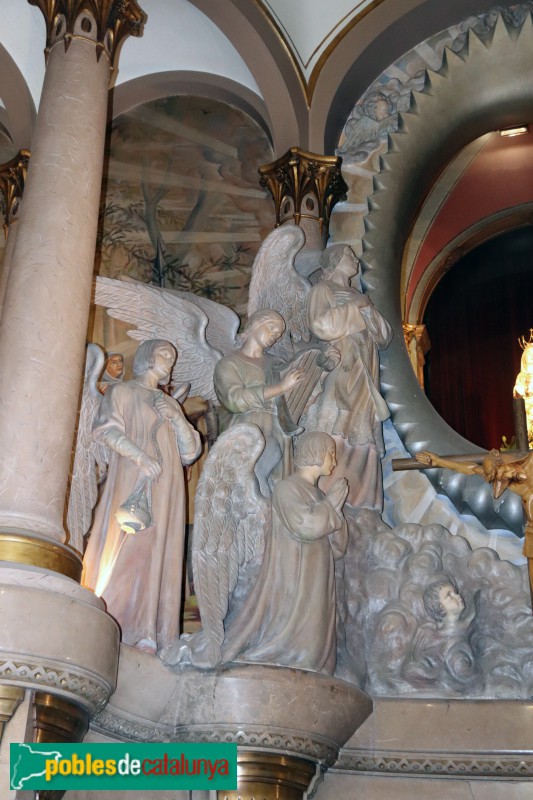 Valls - Església de la M.D. del Lledó, escultures d'Anselm Nogués