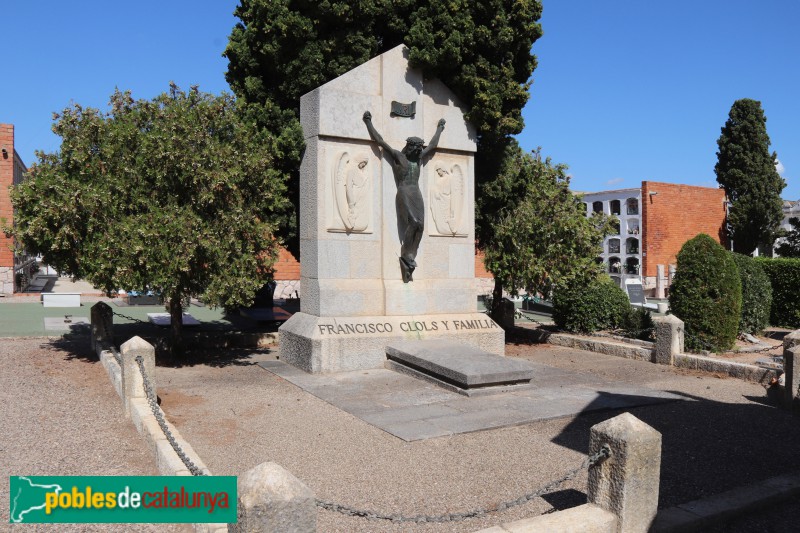 Valls - Cementiri de Valls, sepulcre Clols