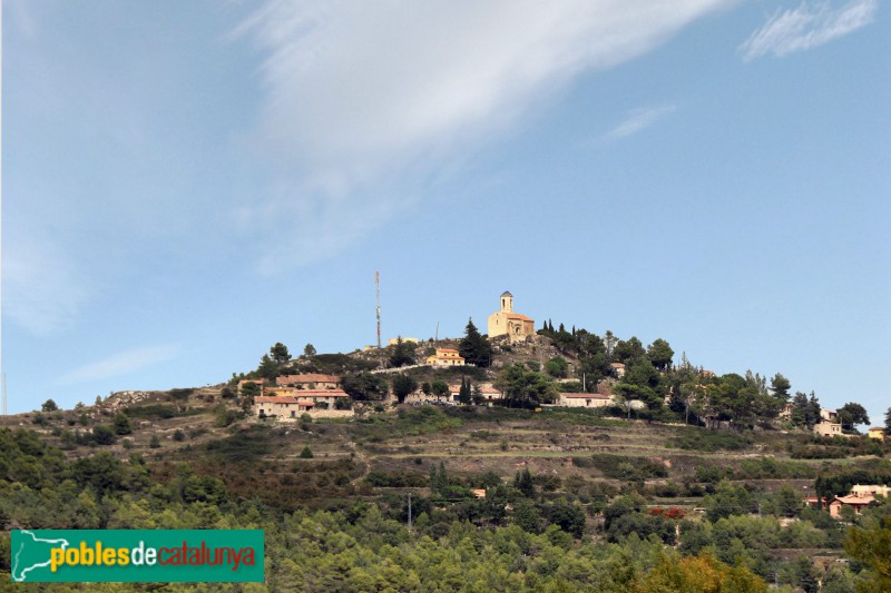 Mont-ral - Panoràmica del poble, amb l'església