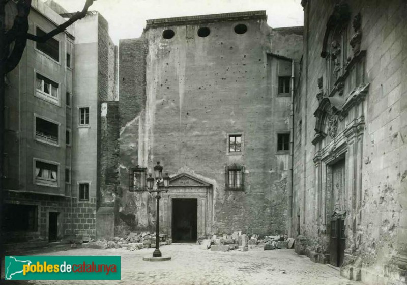 Barcelona - Convent de Sant Felip Neri, l'any 1959