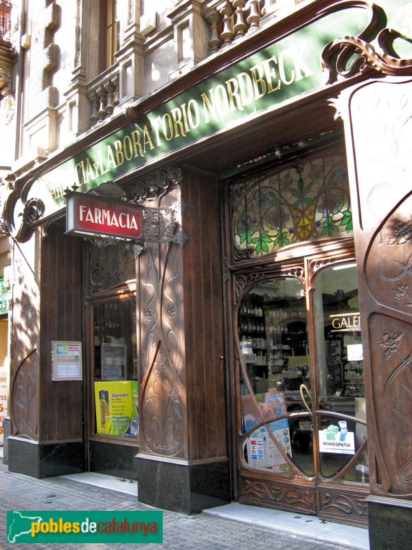 Barcelona - Farmàcia Nordbeck (Farmàcia Aguilar) (Foto: Albert Esteves, 2007) Barcelona - Farmàcia Nordbeck (Farmàcia Aguilar)