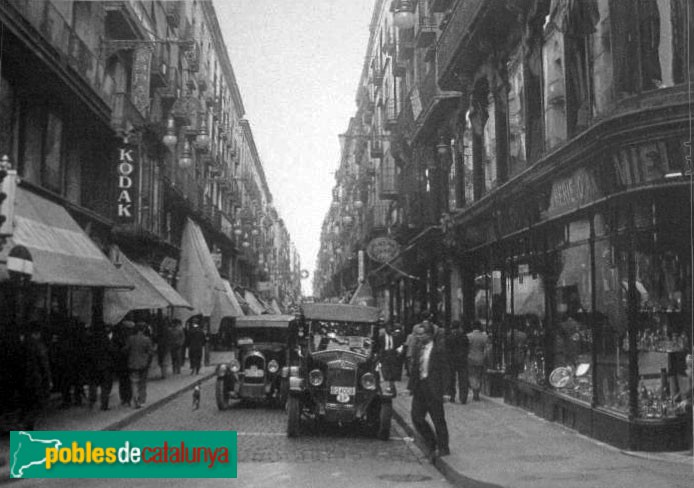 Barcelona - Carrer Ferran, postal antiga