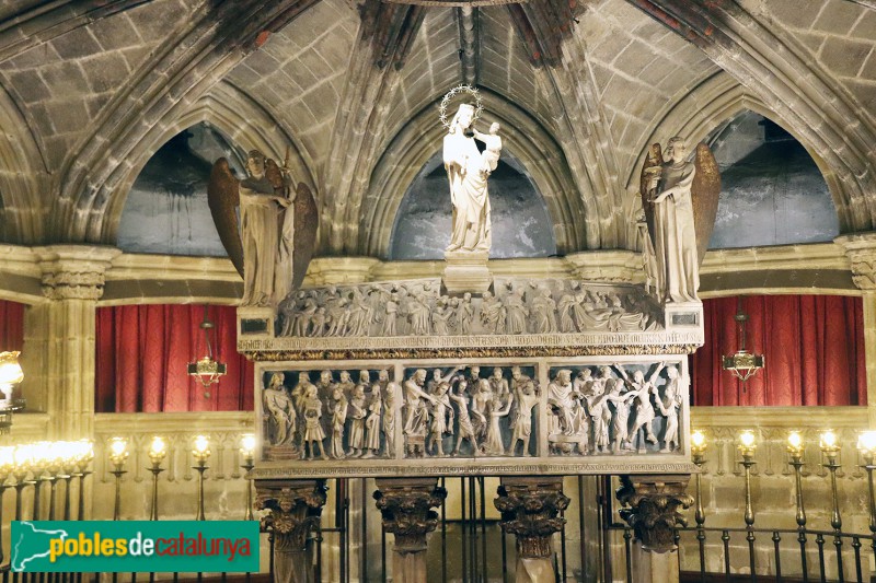Barcelona - Cripta de la catedral. Sarcòfag de santa Eulàlia