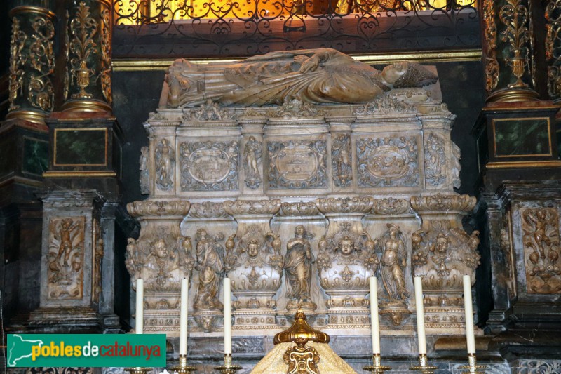 Barcelona - Catedral. Sepulcre de Sant Oleguer