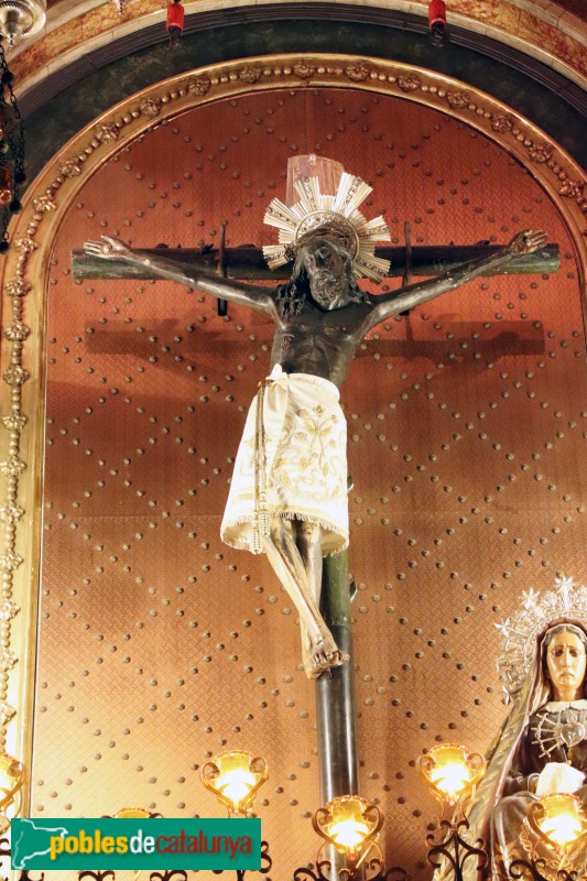 Barcelona - Catedral. Capella del Santíssim. Crist de Lepant