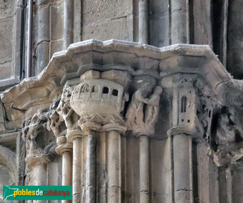 Barcelona - Catedral. Capitells del claustre