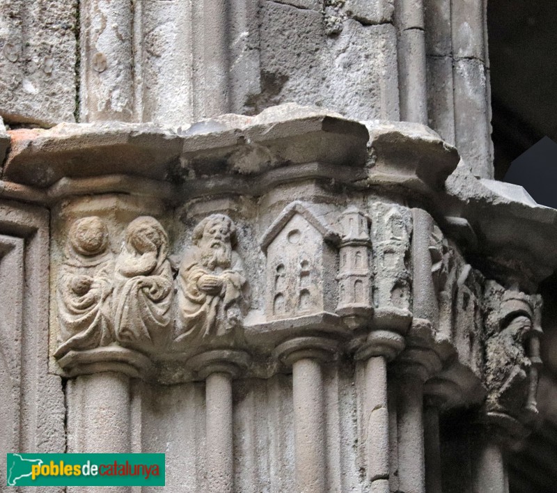 Barcelona - Catedral. Capitells del claustre
