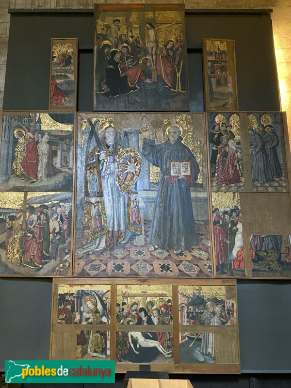 Barcelona - Museu catedral. Retaule de Sant Bernardí i l’Àngel Custodi, Jaume Huguet, 1462-1475