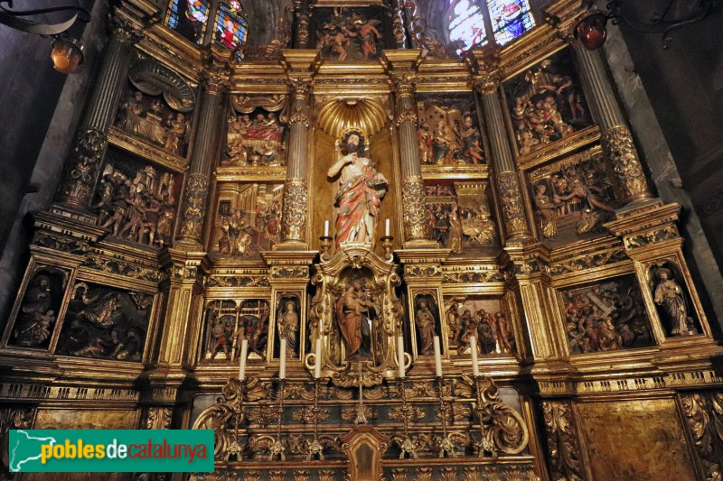 Barcelona - Catedral. Retaule de Sant Joan Baptista i Sant Josep