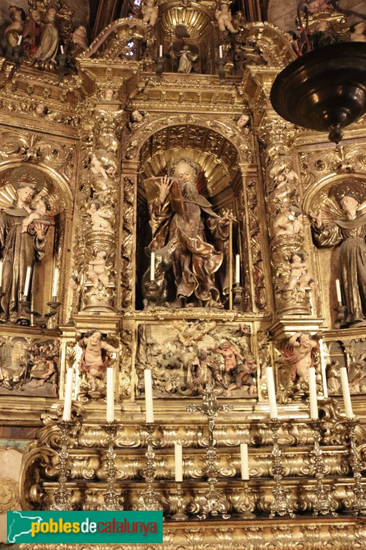 Barcelona - Catedral. Retaule de Sant Antoni Abat