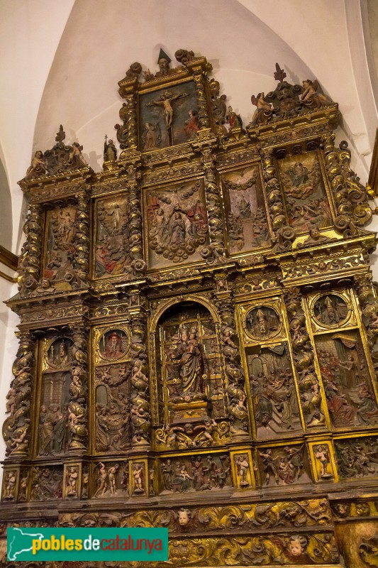 Sitges - Església de Sant Bartomeu i Santa Tecla. Retaule del Roser