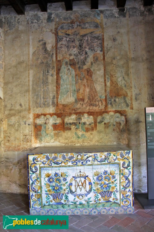 Barcelona - Monestir de Pedralbes. Altar de la Crucifixió