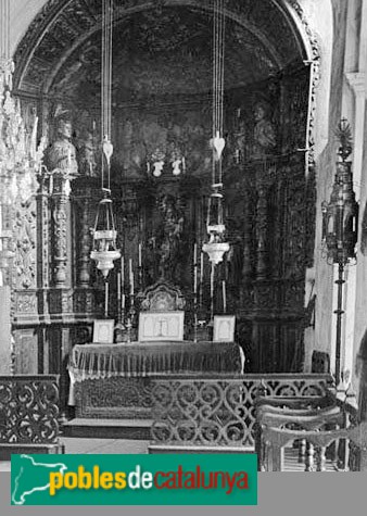 Bossòst - Foto antiga on es veu el frontal d'altar
