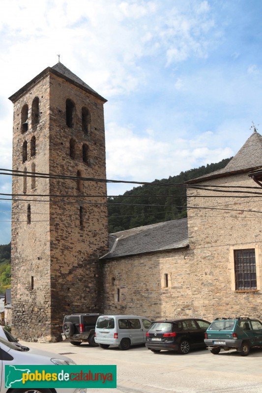 Vilamòs - Campanar de l'església de Santa Maria
