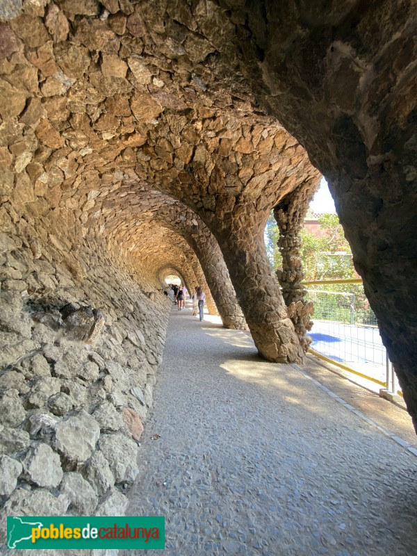 Barcelona - Park Güell. Pòrtic de la Bugadera