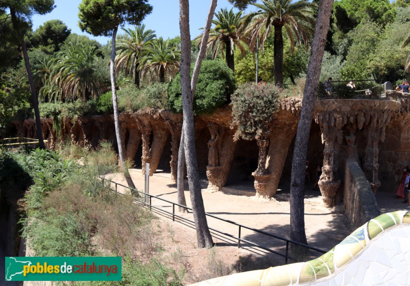 Barcelona - Park Güell. Pòrtic de la Bugadera