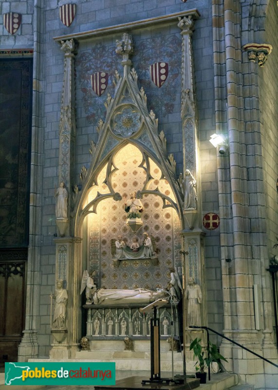 Barcelona - Monestir de Pedralbes. Sepulcre de la reina Elisenda