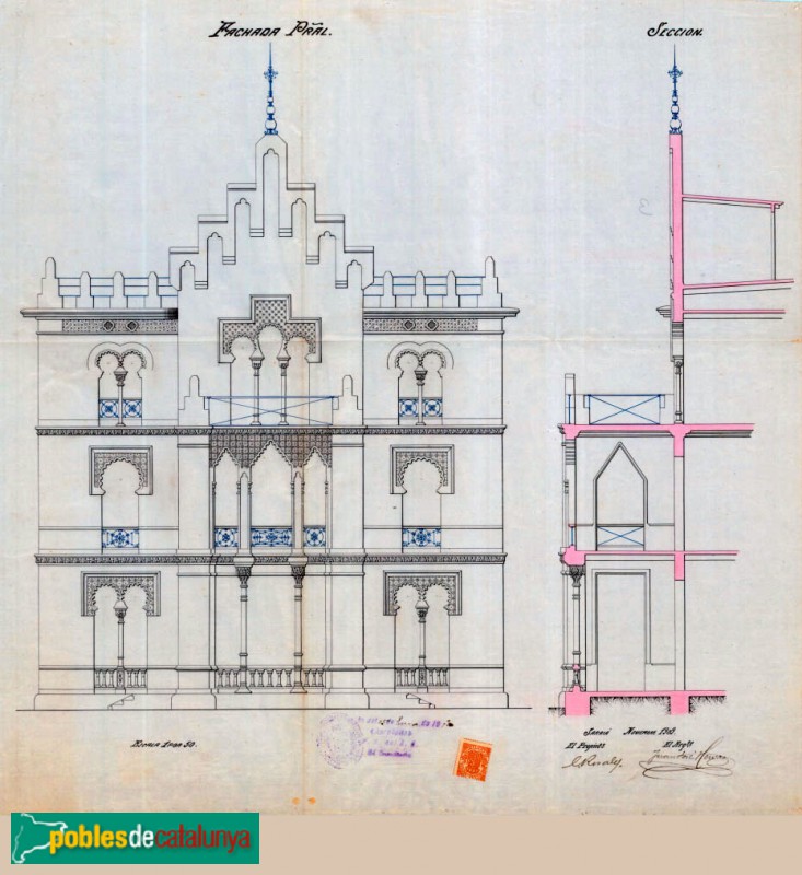 Barcelona - Iradier, 3. Casa original, de 1910  -Arxiu Municipal del Districte de Sarrià-Sant Gervasi-