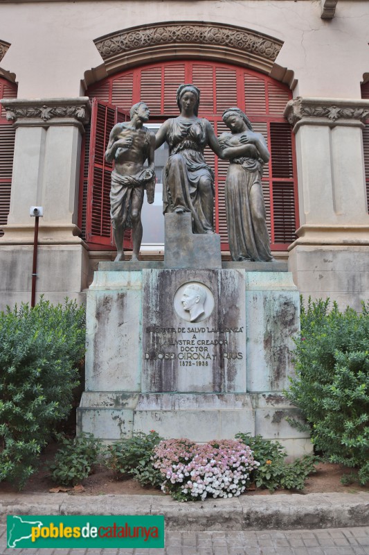 Barcelona - Quinta de Salut L'Aliança. Monument a Josep Girona
