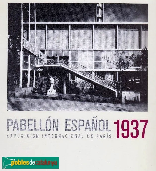 Barcelona - Pavelló de la República. Foto de la portada d'un llibre antic