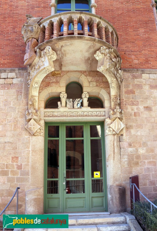 Hospital de Sant Pau - Pavelló de Sant Leopold. Façana posterior