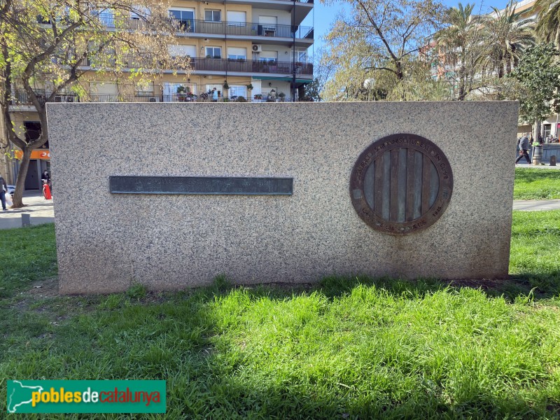 Barcelona - Monument a Anselm Clavé (Via Júlia). Revers
