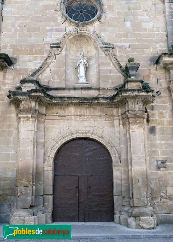 El Cogul - Església de Santa Maria. Portada