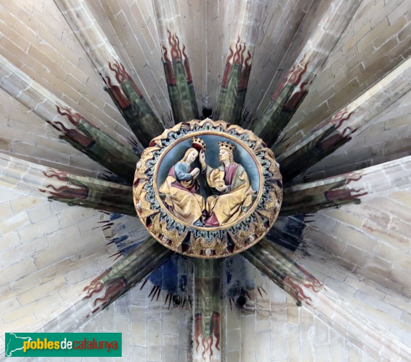 Tortosa - Catedral. Clau de volta amb la coronació de la Verge (1440)