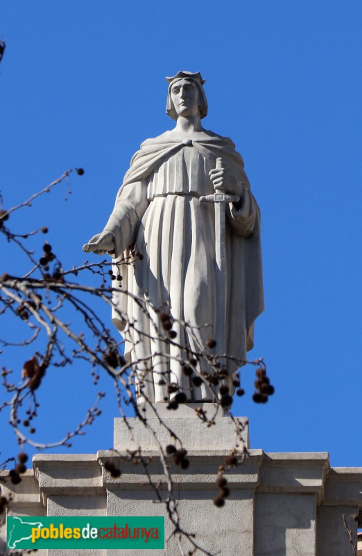 Barcelona - Mallorca, 283, estàtua d'Alfons X