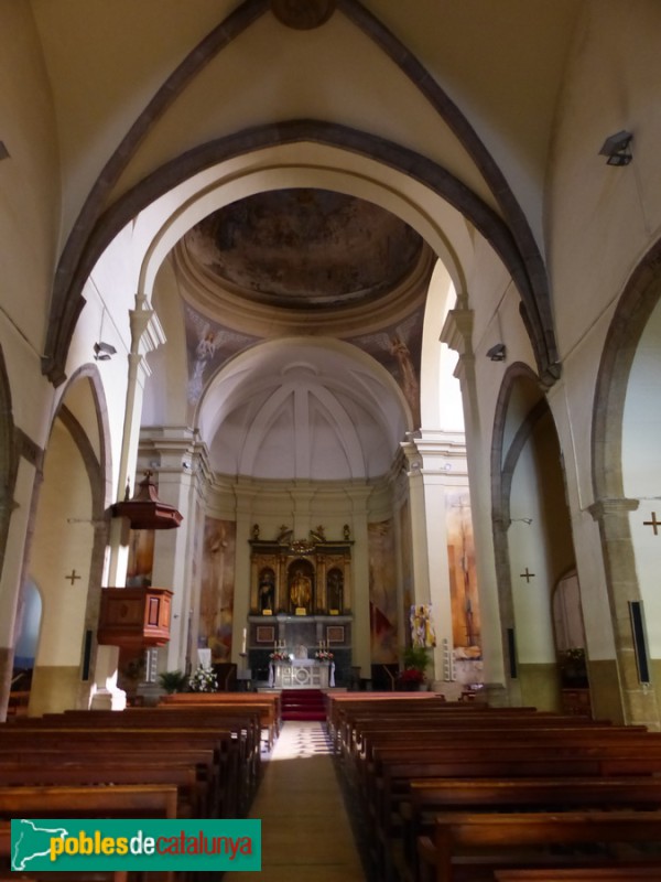 Santa Coloma de Farners - Església de Santa Coloma. Nau central esglesia