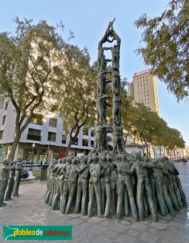 Tarragona - Monument als Castells (Foto: Albert Esteves, 2022) Tarragona - Monument als Castells