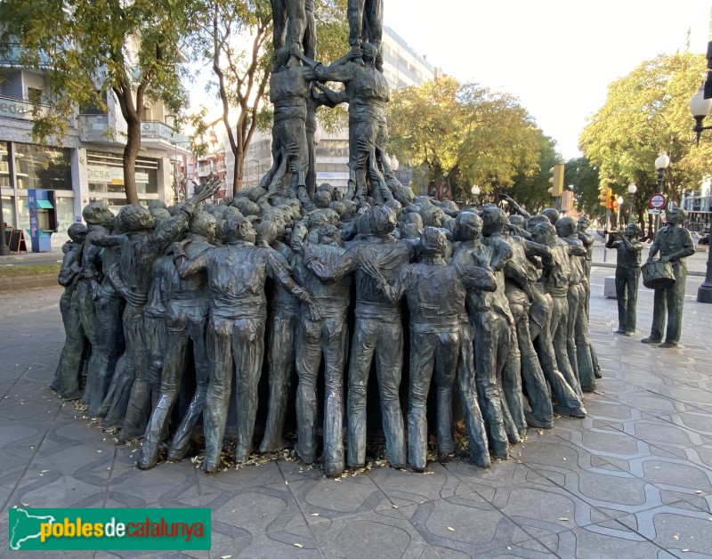 Tarragona - Monument als Castells (Foto: Albert Esteves, 2022) Tarragona - Monument als Castells