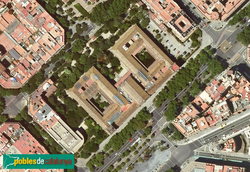 Barcelona - Universitat, vista aèria