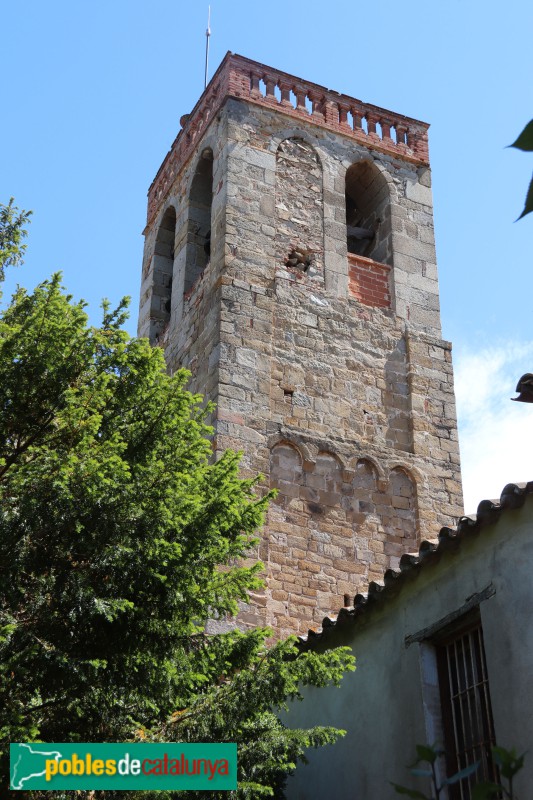 Vilanova del Vallès - Església de Santa Quitèria i Sant Esteve. Campanar