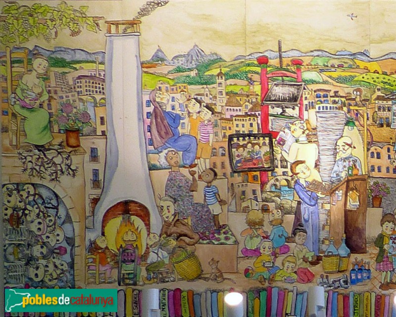 Vic - Biblioteca Pilarin Bayés. Mural