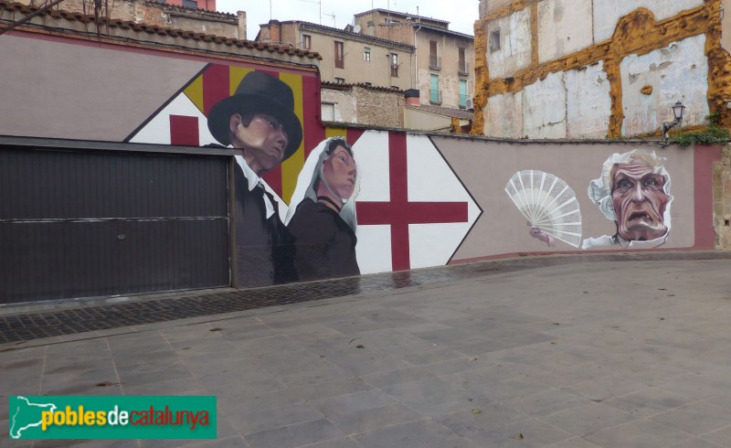 Vic - Mural <i>El Gegants Pubills i La Vella</i>