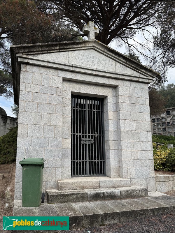 Cardedeu - Cementiri Municipal. Panteó Riviere