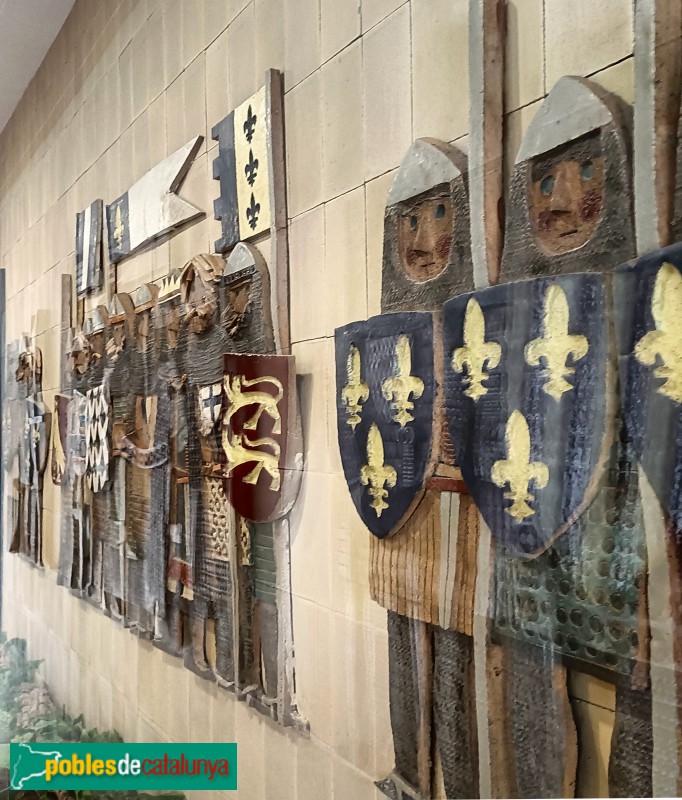 Barcelona - Consell de Cent, 204. Mural dels guerrers medievals