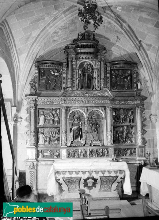 Cànoves i Samalús - Sant Andreu de Samalús. Altar de Sant Isidre