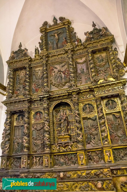Sitges - Església de Sant Bartomeu i Santa Tecla. Retaule del Roser