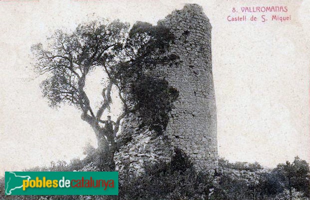 Montornès del Vallès - Castell de Sant Miquel. Postal antiga