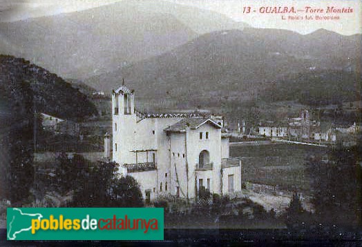 Gualba - Torre Montells. Postal antiga