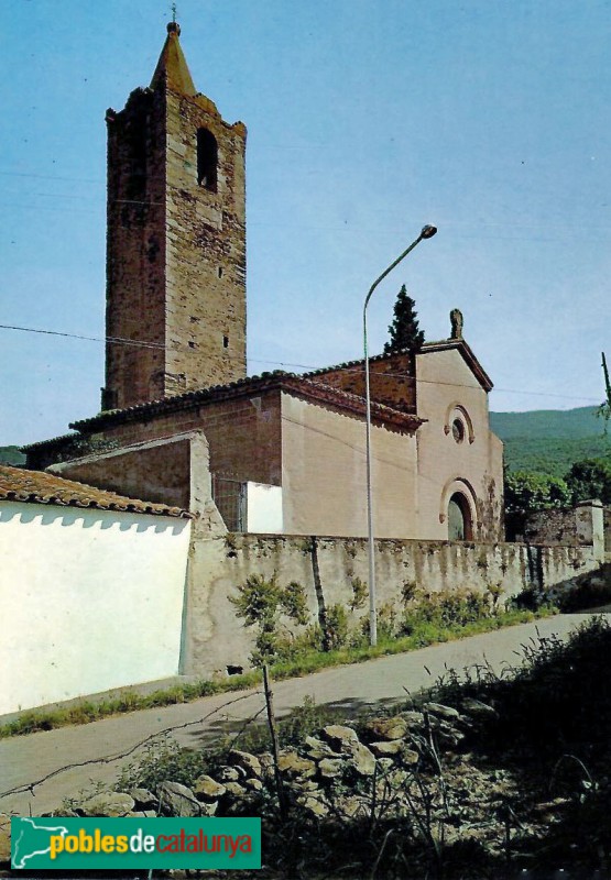 Campins - Església de Sant Joan. Postal antiga