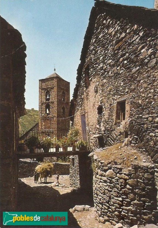 Durro - Interior del poble. Postal antiga