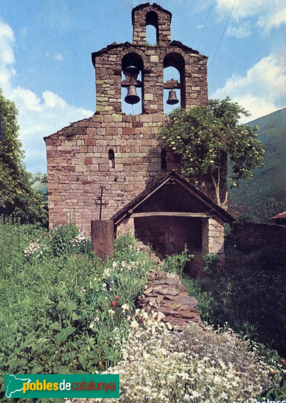 Cardet - Església de Santa Maria. Postal antiga