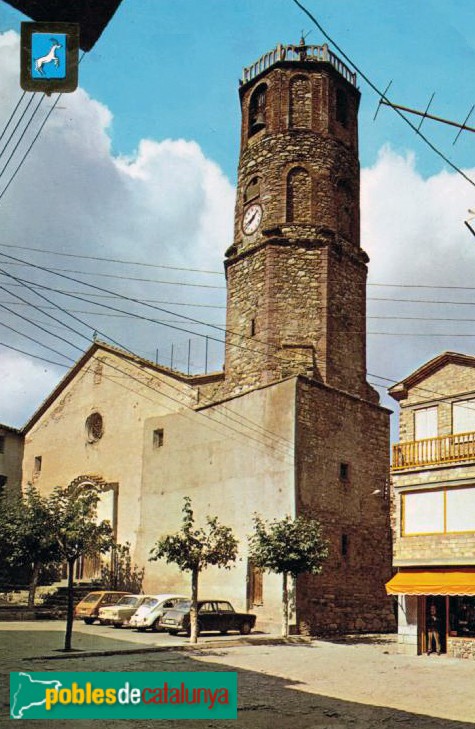 Vilaller - Església de Sant Climent. Postal anys seixanta