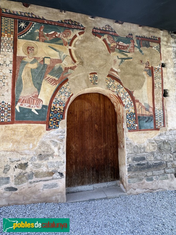 Boí - Església de Sant Joan. Pintures murals. Rèplica in situ